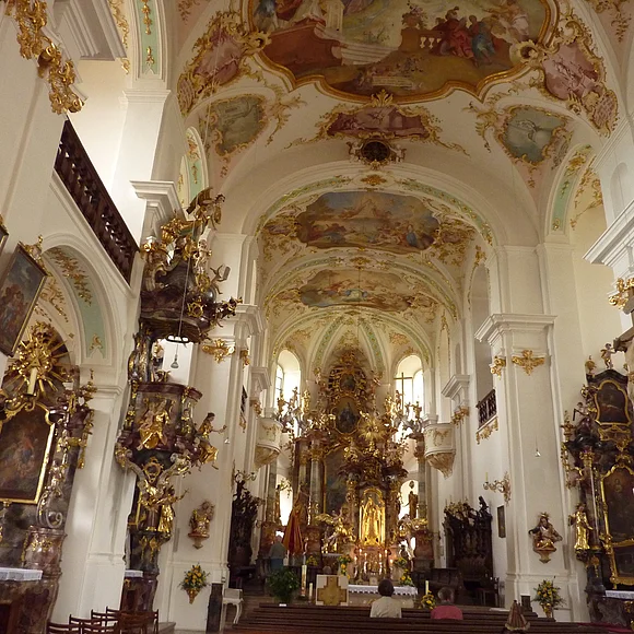 Innenansicht Wallfahrtsbasilika Wemding