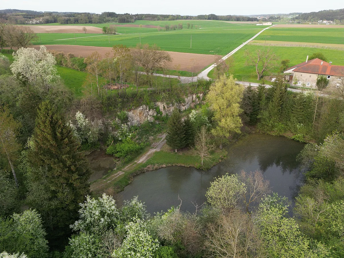 Suevit Bruch Otting aus der Vogelperspektive